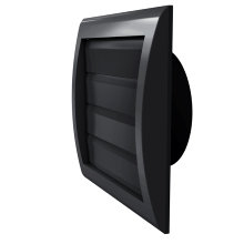 Lamellventil MW m/stos Svart Ø100 mm 